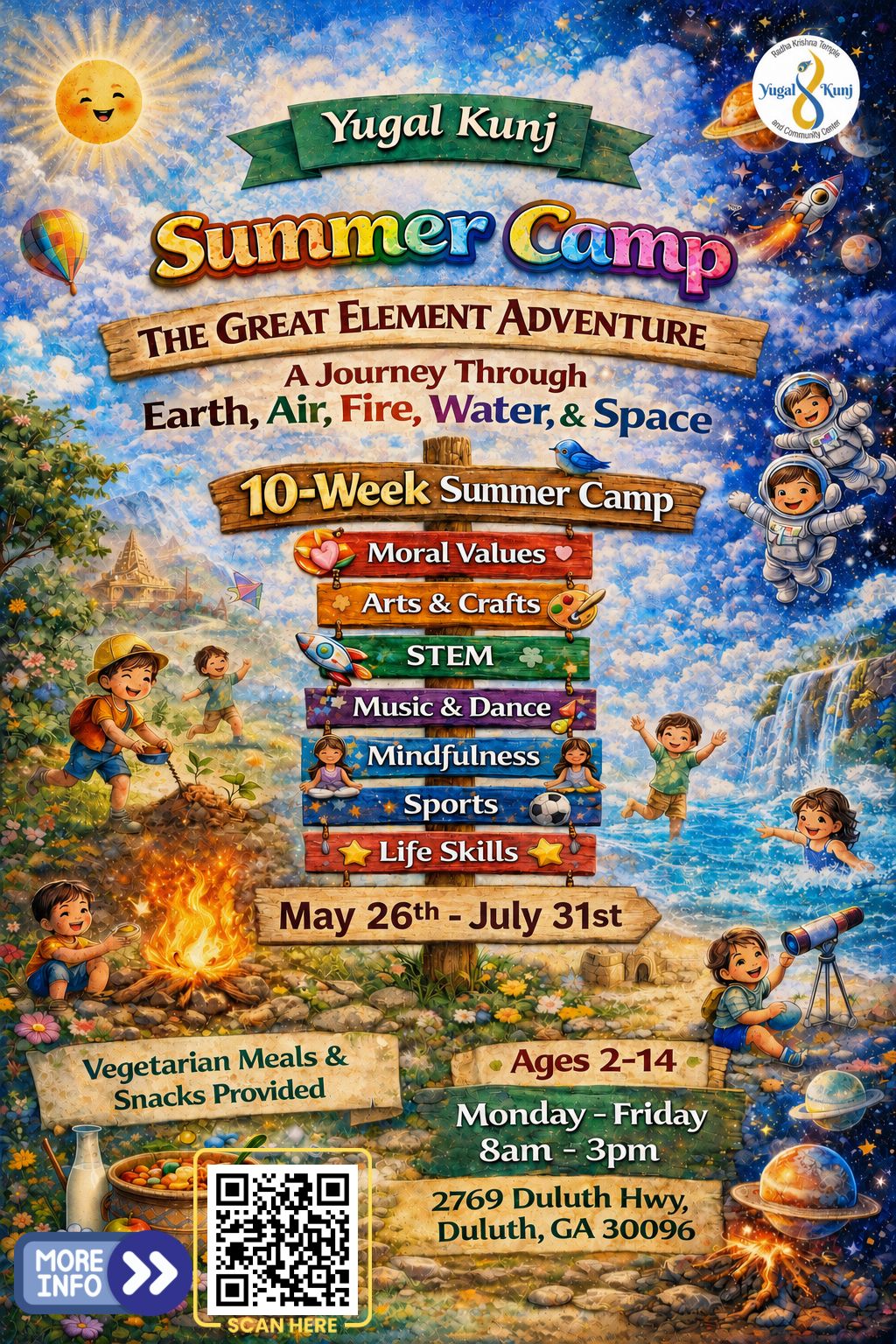 Yugal Kunj Kid's Summer Camp 2026 — The Great Element Adventure flyer